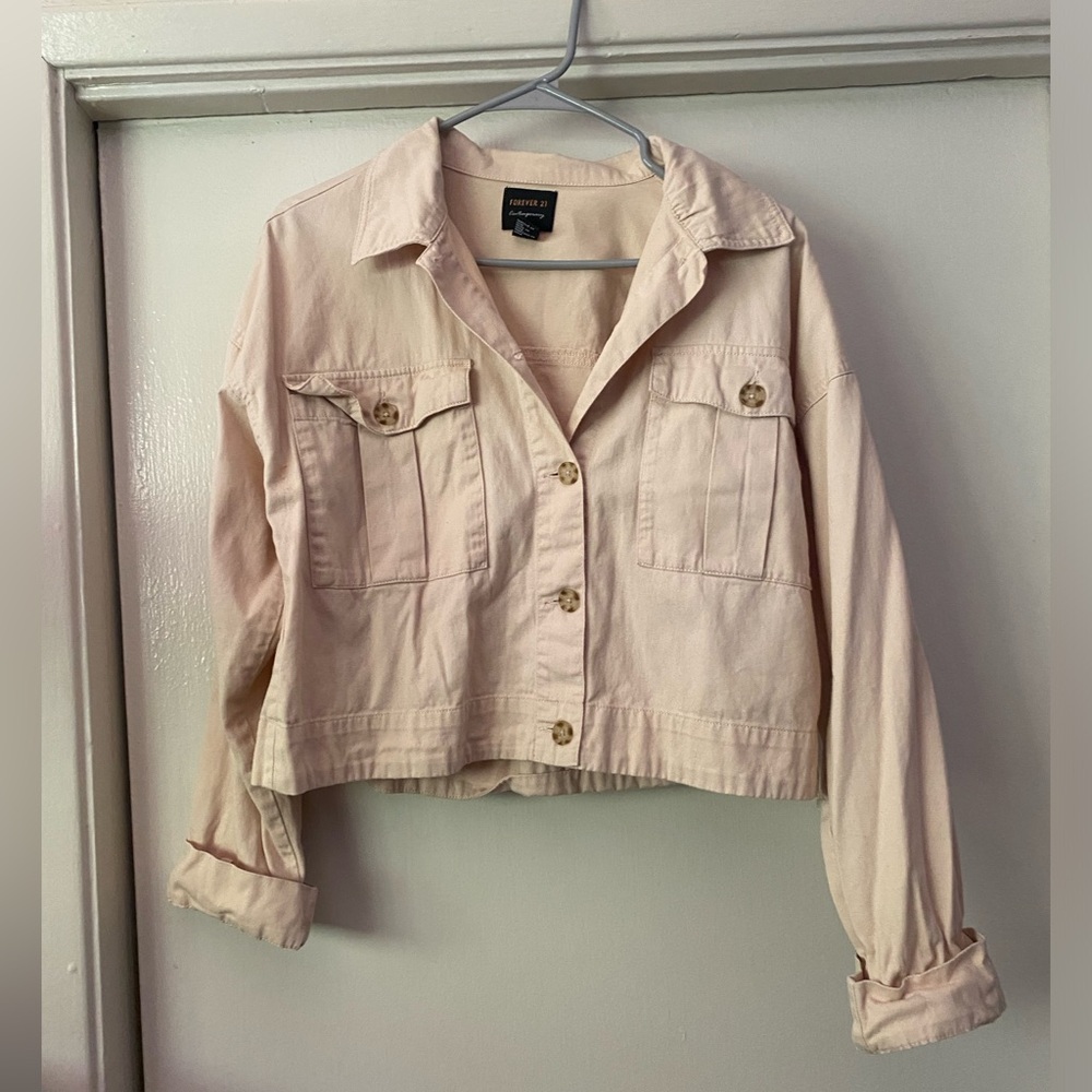Cream colored button up shirt